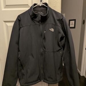 The North Face Men's Soft Shell  Jacket Black Wind Stopper Fleece Lined XLT
